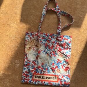 Toiletpaper Magazine Cat in Pills Tote